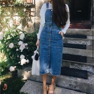 H&M Denim Overall Midi dress
